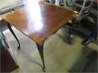 QUEEN ANNE INLAID TABLE 33 SQUARE X 29" TALL