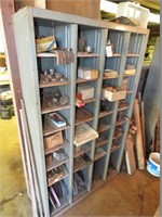 Metal Cabinet & Contents