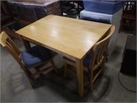 Wooden table & 2 chairs