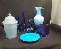 Blue decorative vases and more