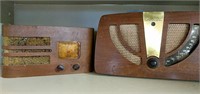 Meck and Zenith wood case radios
