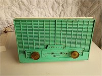 Turquoise Philco model J996-124 AM/FM radio