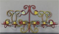 Scrolled Metal Candle Holder -Wall Mount