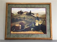 Large Wine Themed Print -NO Glass