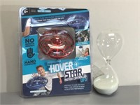 Hover Star UFO Toy & Hour Glass