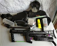 Paintball gun and gear