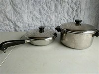 Revere ware skillet and soup pot