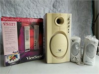 ViewSonic speakers, sub woofer, small speakers