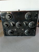 Wood case crystal radio no tubes