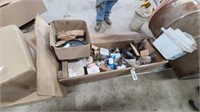 Box of telehandler parts & filter