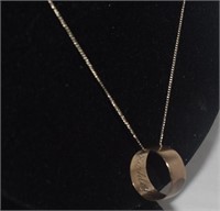 10K Gold Band & 14K Necklace