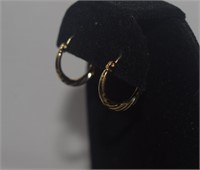 14K Hoop Earrings  Marked 525