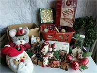 2 boxes of Christmas decorations