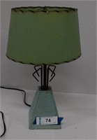 Small Turquoise Mid Century Lamp