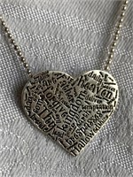 Sterling Silver Necklace w/ The Lord's Prayer on
