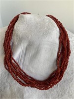 Sterling Silver & Red Bead Necklace by Silpada