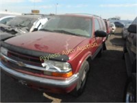 1999 Chevrolet Blazer 1GNDT13W5X2109400 Red