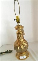 ROBERT ABBEY SWIRLED BRASS LAMP 23"T
