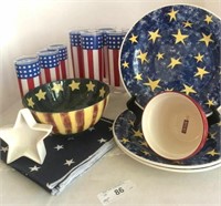 (3) CHURCHILL ENGLISH DISHES 10", TAG FIRECRACKER