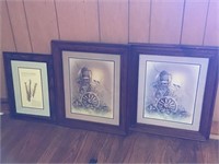 3 nicely framed pictures