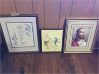 3 framed pictures
