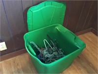 Tote w/ clothes hangers