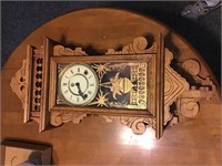 Westminster Oak wall clock w/key