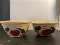 2 Watt Pottery mixing bowls