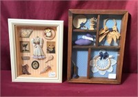 2- Shadow Boxes (Victorian, crochet)