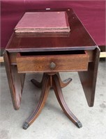 Vintage Mahogany Double Drop Leaf Dining Table