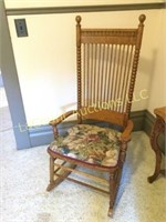 beautiful rocking chair upholstered seat