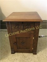 antique side end table drawer door