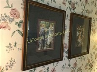 2 vintage framed prints, nice frames