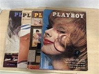 4 Playboy 1962 Magazines