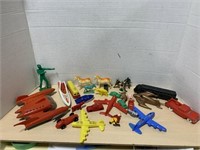 Lot Of Plastic Figures And Vehicles