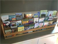 wood display rack for fliers travel brochures