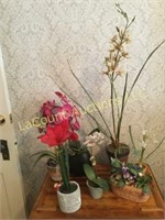 realistic looking artificialk flowers orchids