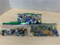 Vintage Marbles - Lot Of Approx 100 In 3 Bags