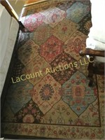 beautiful pattern area rug apx 5' x 7'
