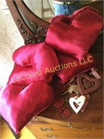 Valentines heart pillows wall hanging decor