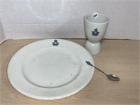 Royal Canadian Air Force Egg Cup, Spoon, Plate