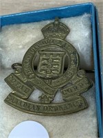 Royal Canadian Ordinance Corps Cap Badge In Box