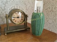artist art deco style vase and small clock