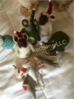 decorative assorted holiday mice animals