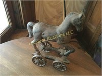 cast iron decorative horse 8"
