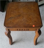 WOOD SIDE TABLE 22 X 22 NEED STAIN