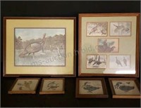 6 framed pictures, wildlife