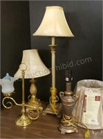 4 lamps (gold tones)
