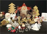 Assorted Christmas decor (ornaments and boxes)