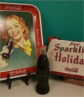 Coca-Cola Coke Tray, Pillow and Coke